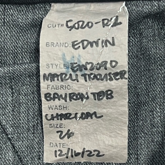 Edwin Marli Trouser in Charcoal Black - Size 26 - Picture 5 of 5